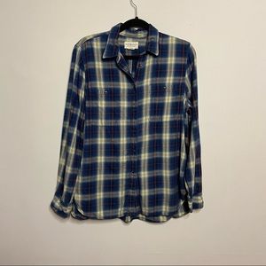 Denim & Supply Ralph Lauren Plaid Button Front Shirt 100% Cotton Boho Women’s Lg